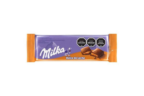 CHOCOLATE MILKA RELLENO DULCE DE LECHE 67.5 GR