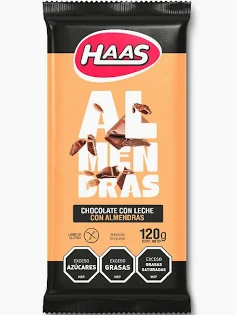 CHOCOLATE HAAS ALMENDRAS 150 GR