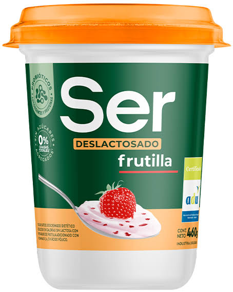 YOGUR SER DESLACTOSADO FRUTILLA 460 GR