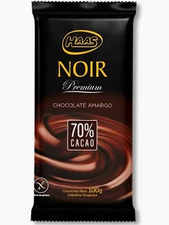 CHOCOLATE HAAS NOIR AMARGO 100 GR